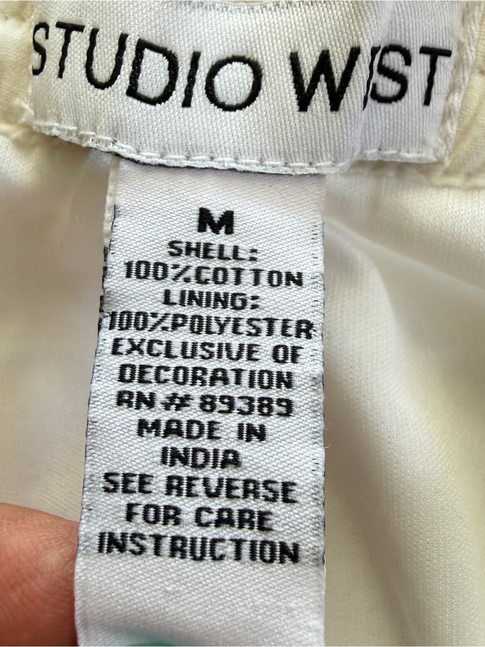 Studio West White Cotton Maxi Skirt M Eyelet Embroidery Lace Boho - Picture 6 of 12
